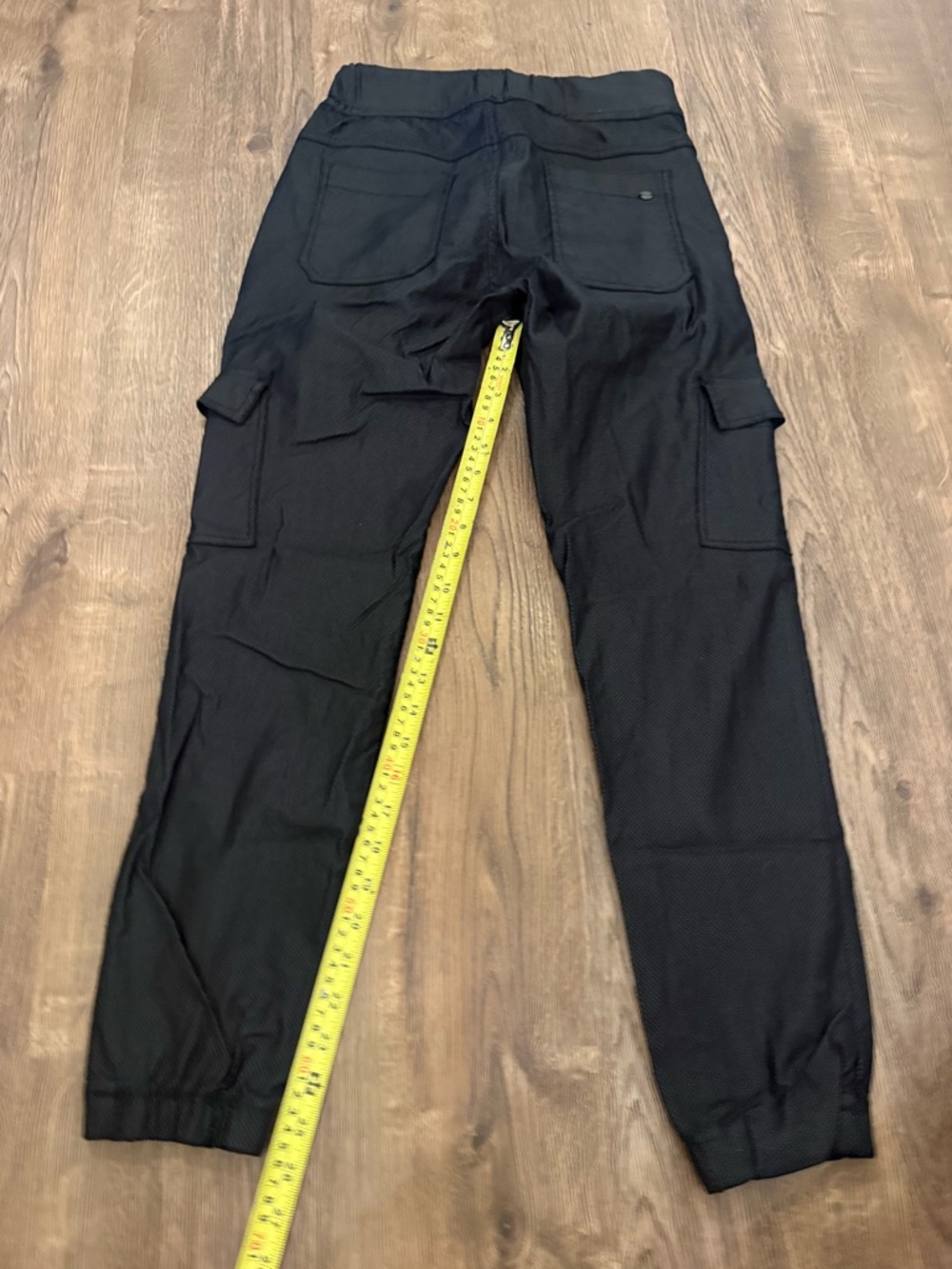 Flog Black Textured Pants with Subtle Patterned Waistband Size 24 - Picture 2 of 5